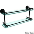 thumbnail image 3 of Prestige Skyline Collection Tempered Double Glass Shelf with Gallery Rail - Polished Chrome / 22 Inch, 3 of 5