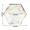 thumbnail image 3 of Efavormart 25 Pack | 9" White/Gold Hexagon Dinner Paper Plates, Disposable Party Plates, 3 of 10