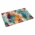 thumbnail image 2 of Boho Orange Teal Red Door Mat&nbsp;Indoor Outdoor Entrance, Non Slip Small Rug for Kitchen Bathroom Entryway Rug, Modern Abstract Splashing Art Washable Doormat Floor Mat 18x30 Inch, 2 of 8