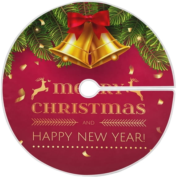 FMSHPON Chrirstmas Fir Tree Xmas Christmas Tree Skirt Stand Mat for Holiday Party Decoration Indoor Outdoor 36 inches