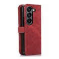 thumbnail image 4 of Crossbody for Samsung Galaxy Z Fold 5 Wallet Case with Zipper Pouch,Magnetic PU Leather [Shoulder Strap & Wrist Lanyard] Flip Folio Kickstand Credit Card Holder Slot Shockproof Phone Case, Red, 4 of 12