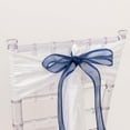 thumbnail image 2 of Efavormart 1 1/2" Satin Edge Organza For Florists Flowers Arts & Crafts Gift Wrapping Wedding Banquet Decoration Supplies-Navy Blue, 2 of 7