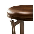 thumbnail image 5 of Hillsdale Hastings Faux Leather Backless Vanity Stool in Antique Bronze/Brown, 5 of 5