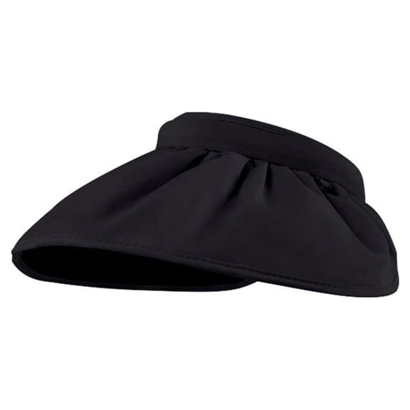 Rolled-up visor Ladies wide brimmed collapsible summer beach hat