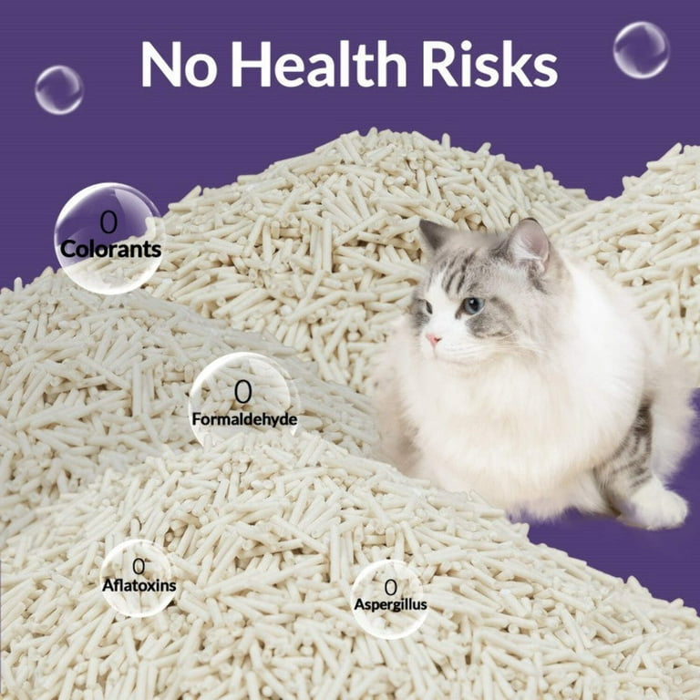 Happy Polly 16.5lbs Clumping Organic Tofu Cat Litter Dust Free Odor Control Low Tracking with a 2mm diameter