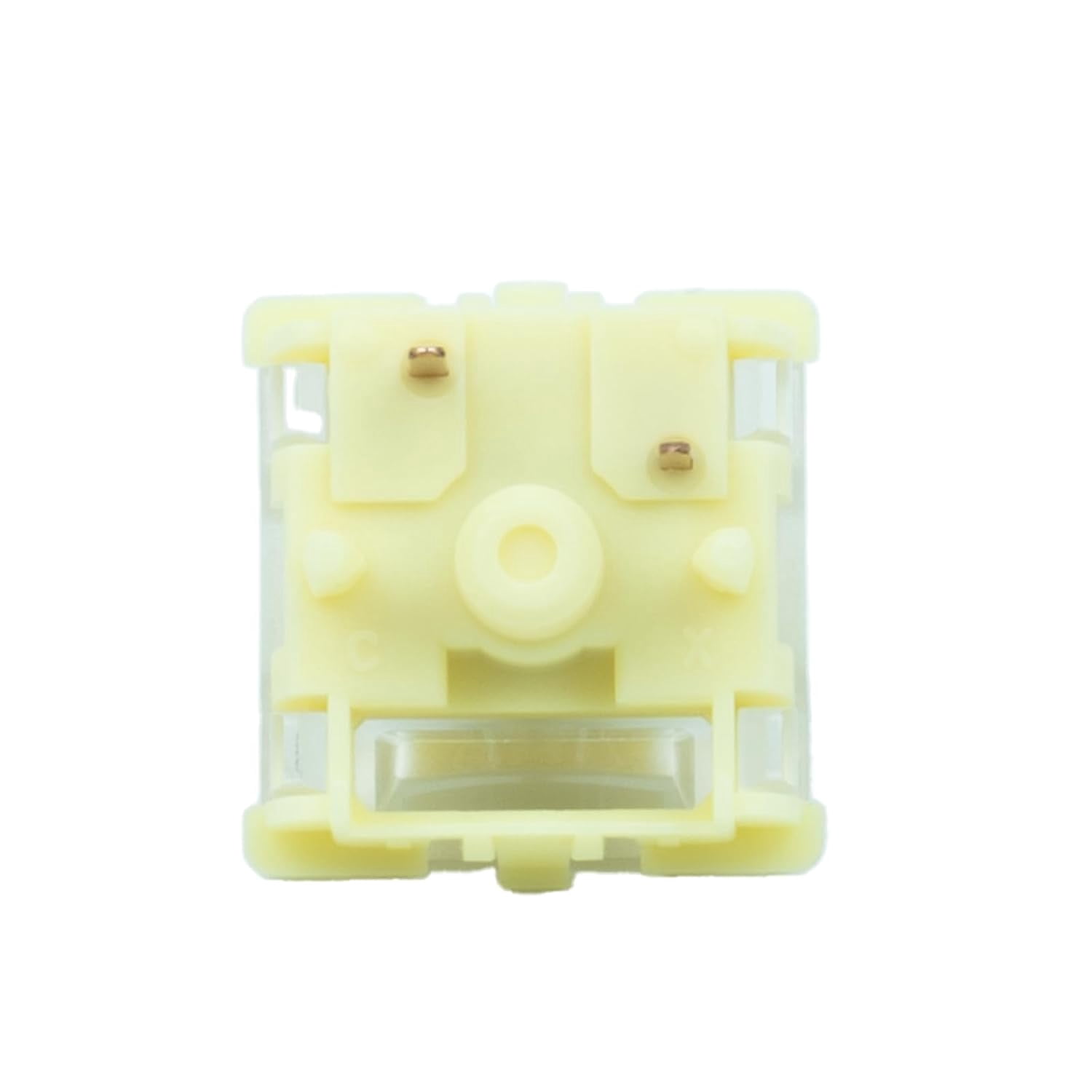 GATERON Jelly Series Keyboard Switches, Linear Tactile Silent RGB LED 5 Pin Factory Pre-lubed Full POM Key Switches for MX Mechanical Keyboard (Banana,110PCS)