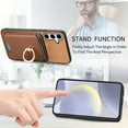 thumbnail image 2 of PU Leather Case for Samsung Galaxy A25 5G, Detachable Magnetic Card Holder Slim Protective Support Car Magnetic Mount Secure-Grip Ring Stand Compatible with Samsung Galaxy A25 5G - Brown, 2 of 6