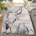 thumbnail image 2 of Garvee 8x10 Modern Abstract Printed Area Rug Washable Rug, Non-Slip Rugs Stain-Resistant Low Pile Indoor Carpet for Living Room Bedroom Dining Room, Gray, 2 of 8