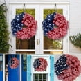 thumbnail image 3 of 2PC Summer Patriotic Independence Day Wreath, Memorial Day Wreaths for Front Door, Festival Celebration Farmhouse Wreaths, All Season Welcome Sign Door Hangers (Red), 3 of 6
