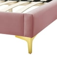 thumbnail image 6 of Modway Sunny Performance Velvet Twin Bed in Dusty Rose, 6 of 10