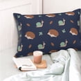 thumbnail image 4 of Fotbe Hedgehog And Snail Funda de Almohada Decorativa Estilo Occidental, Lujo en Algodón, Fundas para Almohadas King, Cojín Estampado para Decoración del Hogar-14"x20", 4 of 6