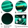 thumbnail image 3 of Designart "Teal Hybrid Car With Neon Accents" Car Exotic Floater Framed Canvas Prints, 3 of 5