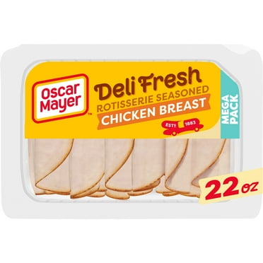 Oscar Mayer Deli Fresh Rotisserie Seasoned Sliced Chicken Breast Deli Lunch Meat Mega Pack, 22 oz Package