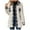 White, variant on Lindreshi Winter Coats for Women 2023 Trendy Women's Fall and Winter New Single Breasted Lapel Mid Length Plaid Plush Jacket