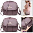 thumbnail image 4 of 2 piezas bolso madre mediana edad cuero pu con múltiples bolsillos retro informal a la bolso concha para mujer bolso hombro A-220 púrpura, 4 of 9