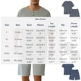 thumbnail image 2 of BLTIBY Mens 2 Pieces Outfits Short Sleeve Henley Shirts and Shorts Casual Sets with Pockets Navy XL, 2 of 5