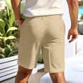 thumbnail image 5 of IhhxPro Men's Casual Shorts with Elastic Waist and Pockets, Business Belted Bermuda Quick Dry Lightweight Cotton Relaxed Fit Summer Travel Golf S-2XL, 5 of 9