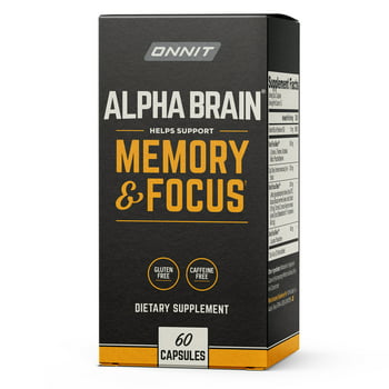 ONNIT Alpha BRAIN Premium Nootropic Brain  Supplement, Memory and Focus Support, 60 Ct