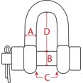 thumbnail image 5 of Extreme Max 3006.8339 BoatTector Stainless Steel Bolt-Type Chain Shackle - 1/4", 5 of 5