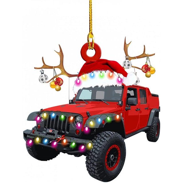 Navidad Decoración De Madera Camión Barco De Vapor Excavadora Camión De Bomberos Jeep Colgante Colgante Para Vacaciones Familiares Regalo De Fiesta De Navidad Eigraketly HA040840-02