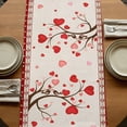 thumbnail image 5 of Table Runners 72 Inches Long Dress Scarves, Valentine's Day Farmhouse Kitchen Table Runner, Coffee Tablerunners, Red Gnomes Love Balloon Rose Trees 14x72 Inch, 5 of 9