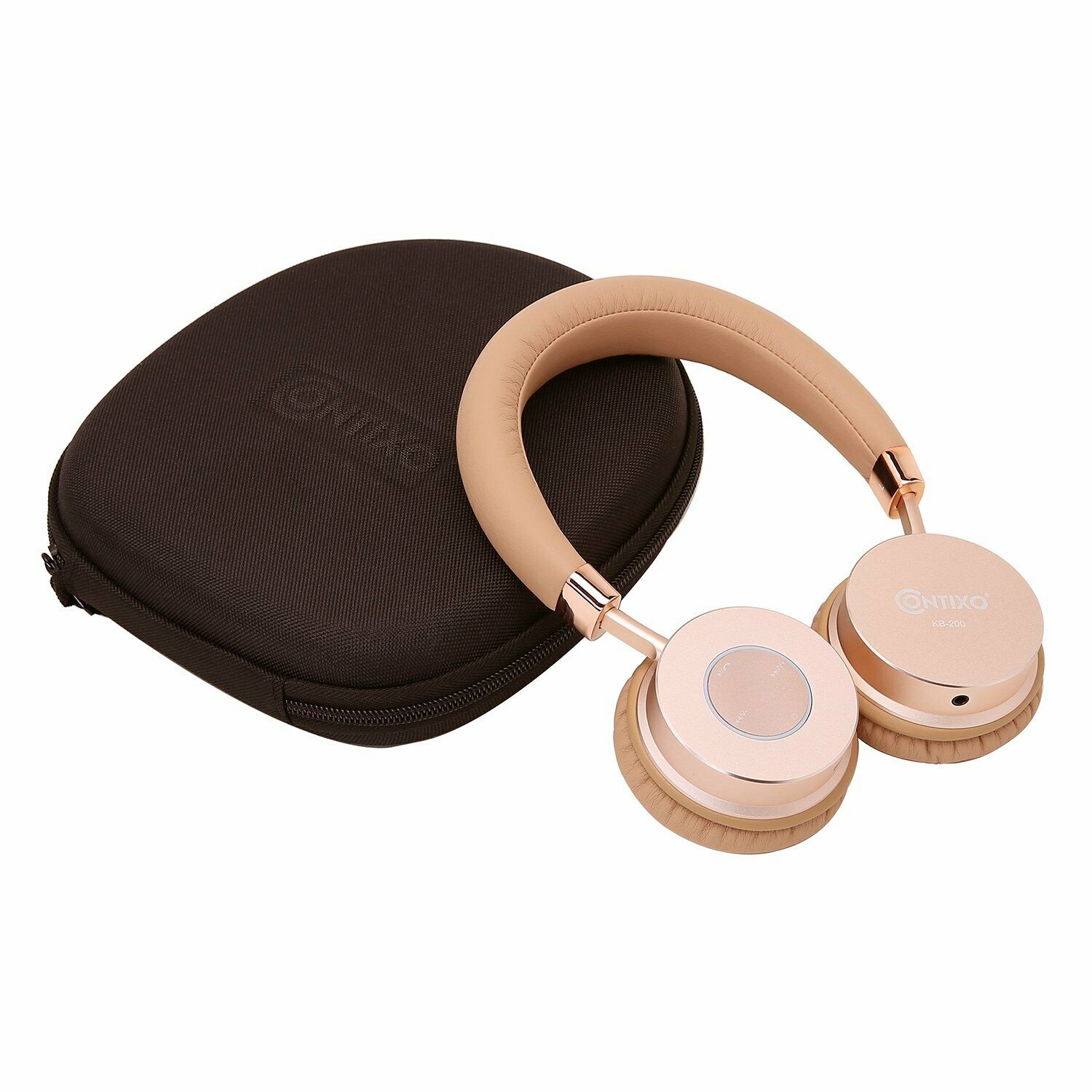 Contixo Kids Headphones, Over-The-Ear Wireless Headphones with 85dB Volume Limit, Ages 3-9, Gold