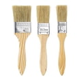 thumbnail image 1 of Uxcell 3pcs Pinceles de Pintura de Madera Reutilizables Variedad de Pinceles de Ángulo, para Mejora del Hogar, Marrón, 1 of 6