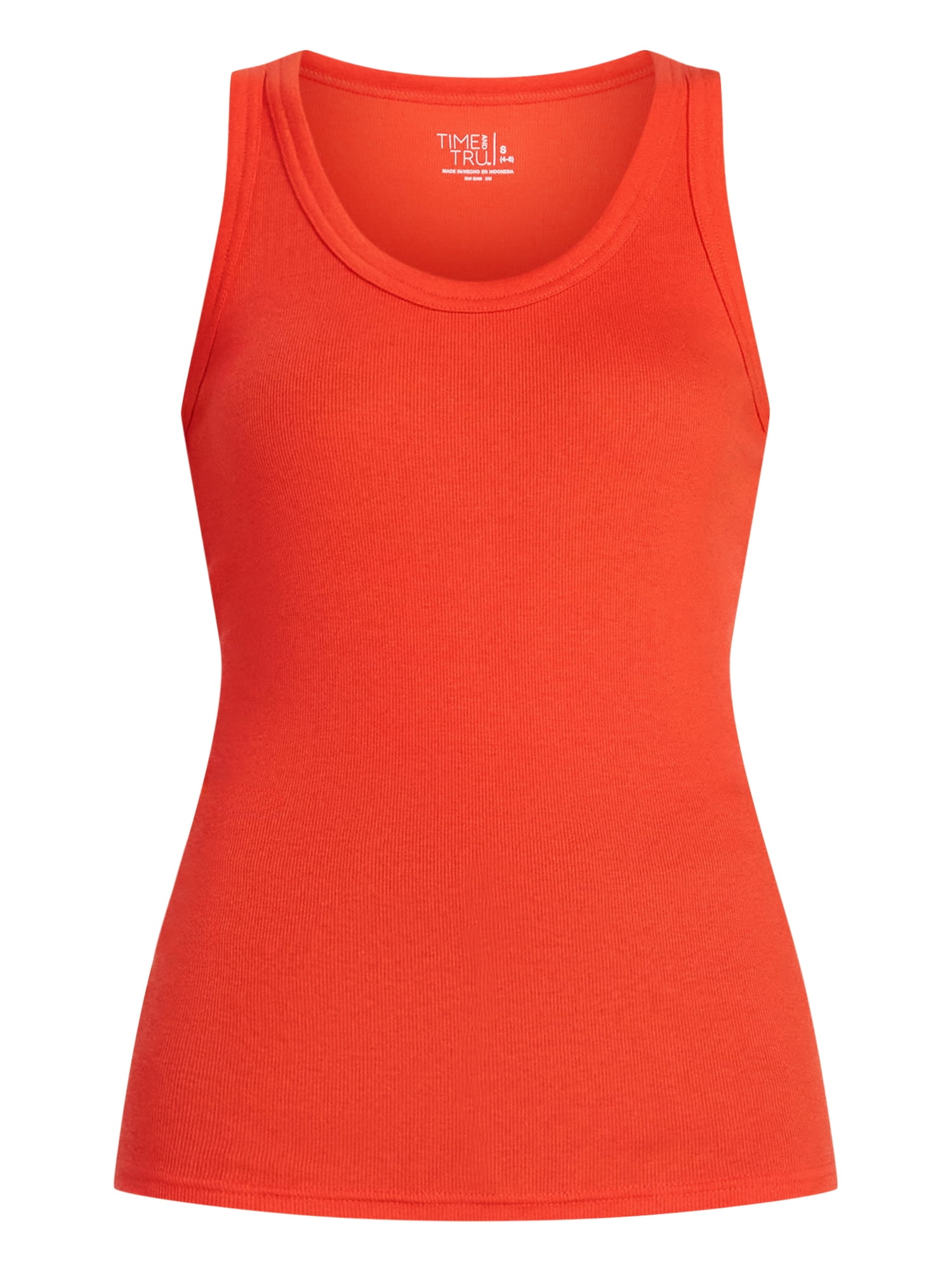 Time and Tru Women's Ribbed Tank Top, Sizes XS-XXXL