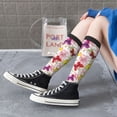 thumbnail image 3 of Lsque Butterflies and Vintage Printed Crew Socks Men's Women's LightWeight Thin Casual Calf Socks ,Knee High Socks,Cotton Socks, 3 of 9