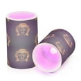 thumbnail image 2 of Flickering Flameless LED Candles set of 2 Battery Operated 18-Key Remotes Timer Halloween Fall Decor Buddhist Image Head D3''xH4''5'', 2 of 7