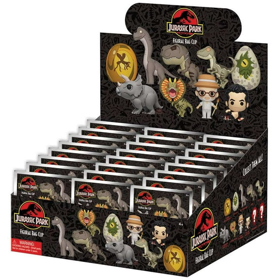 3D Figural Foam Bag Clip Jurassic Park Mystery Box (24 Packs)