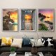 thumbnail image 3 of Pintura de diamantes 5D DIY, paisaje costero, puesta de sol, imagen de diamantes de imitación completa, Cuadrado/redondo, bordado de diamantes, decoración de mosaico, regalo, 3 of 4
