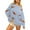 #0481-Light Blue, variant on Uootdi Game Day Long Sleeve Sweatshirts for Women Football Season Graphic Sweatshirt Round Gift Neck Loose Pullover Tops Trendy Outfits