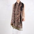 thumbnail image 7 of Ladies Ethnic Pashmina Winter Bohemian Travel Scarves Women Scarf Cashew Jacquard Scarf Long Soft Shawls DARK GREEN, 7 of 7