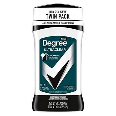 Degree Men UltraClear Antiperspirant Deodorant Black White 2 Count 72-Hour Sweat & Odor Protection Antiperspirant For Men With MotionSense Technology 2.7 oz