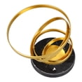 thumbnail image 4 of Escultura De Remolino Abstracto Base Redonda De Metal Fuerte Escultura Geométrica De Color Dorado Elegante para Oficina Familiar Biblioteca Café(16.00 * 16.00 * 13.00cm-Negro), 4 of 14