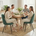 thumbnail image 2 of HOMCOM Dining Chairs Set of 4 Kitchen Chairs with Metal Legs Green, 2 of 10