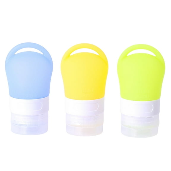 Huanledash 38/60/90ML Dispenser Bottle with Hanging Hole Good Sealing Empty Shampoo Conditioner Body Wash Container Portable Soft Silicone Travel Bottle Travel Container for Girls