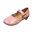 thumbnail image 2 of HTHLVMD Patent Leather Mary Jane Flats, Office and Party Wear, Women's Round Toe Low Top Mary Jane Flats Soft Comfort Buckle Strap Casual Versatile Ballet Shoes, Pink 7.5, 2 of 5