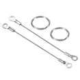 thumbnail image 1 of Unique Bargains Stainless Steel Lanyard Cable 1.5mmx10cm, 6 Pack Eyelets Ended Security Wire Rope with 12 Pack Key Ring, 1 of 1