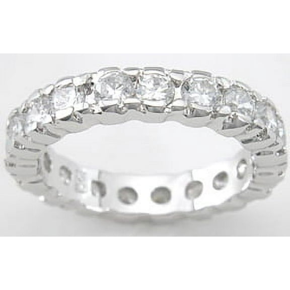 925 Sterling Silver Eternity Band & Wedding Ring Make Great Anniversary Gifts for Her