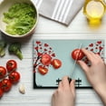 thumbnail image 4 of Tree of Life Cutting Board, Trees with Hearth Shaped Leaves and a Bench Love Romance Nature Design, Decorative Tempered Glass Cutting and Serving Board, Small Size, Black Red White, by Ambesonne, 4 of 5