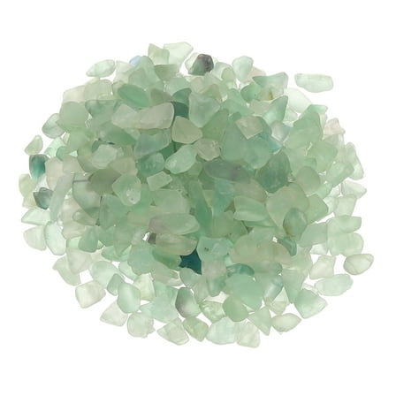 Uxcell Tumbled Chips Stones, 1lb/500g Fluorite Tumbled Gravel Gemstone Crushed Stones Crystal Natural Rocks Bulk for Jewelry Making Crafts Vase Filler Plant Decor, Green Fluorite