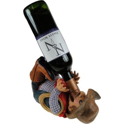Western Cowboy Guzzler Wine Bottle Holder Stand