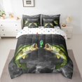 thumbnail image 2 of Castle Fairy Boys Girls Big Bass Fish Bedding Comforter Set 7-Piece,Fishing And Hunting King Bedding Sets,Lake House Ultra Soft Bed Sheets,Luxury Bedroom Decor,Reversible, 2 of 8