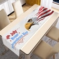 thumbnail image 4 of Chmadoxn 4th of July Table Runner, Independence Day Table Runner Dresser Scarves, July 4th Non-Slip Rectangle Burlap Decor for Home Stars Red and White Check Plaid Tablecloth, 4 of 8