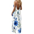 thumbnail image 1 of TaTaai Spring Backless Dress for Women Spaghetti Strap Printed Loose Fit Long Maxi Dress Sleeveless Casual Solid Color Soft Stretchy for Daily Outing Gift, 1 of 9