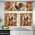 thumbnail image 3 of Aplkyhs Window Treatment Decor Short Window Drape Panel Country Rustic Thermal Insulated Pack of 3 Easy to Install with Rod Pocket for Laundry Bathroom RV, 3 of 6