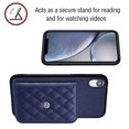 thumbnail image 2 of for iPhone XR Wallet Case with Card Holder, Elegant Durable PU Leather Protective Magnetic Closure Flip Phone Cover Kickstand RFID Blocking for Women Girls for iPhone XR, Blue, 2 of 8