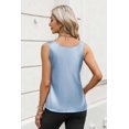 thumbnail image 5 of Zeagoo Silk Satin Tank Tops for Women Scoop Neck Sleeveless Camisole Tops 2026 Summer Basic Blouses, 5 of 5